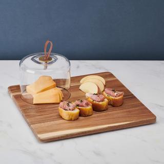 Glenwood Square Serving Board with Glass Dome Cloche