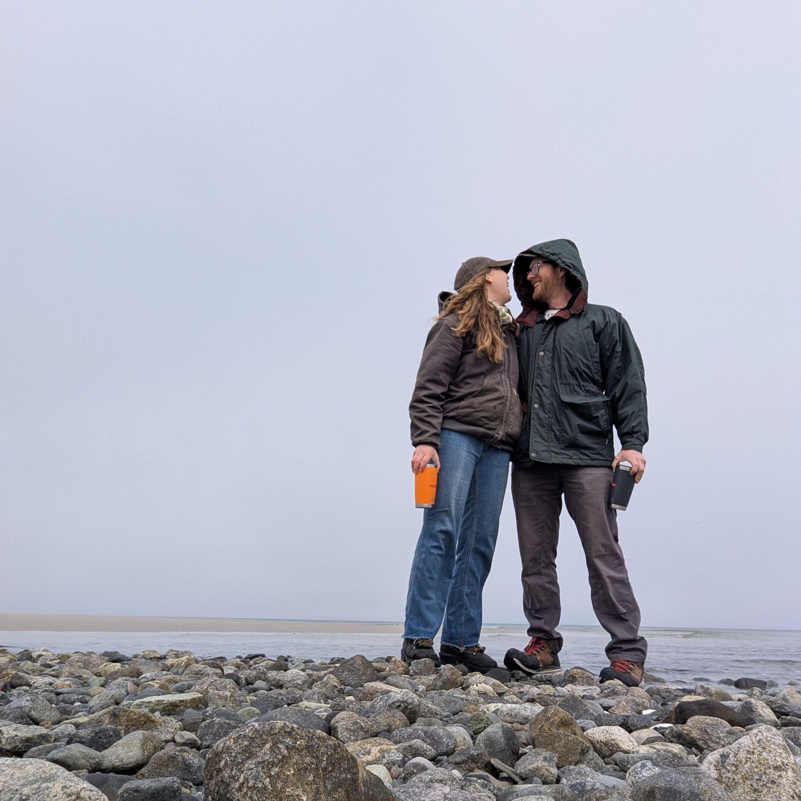 Taken right before we got engaged on Mayflower Beach in Cape Cod.