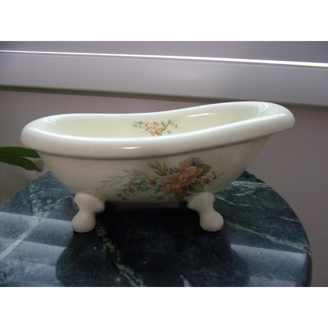 Unique Vintage Floral Ceramic Bath Tub Soap Dish