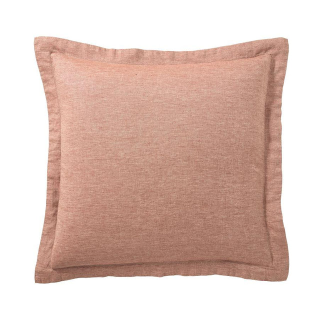 Belgian Flax Linen Sham, Brick, Euro, Set of 3