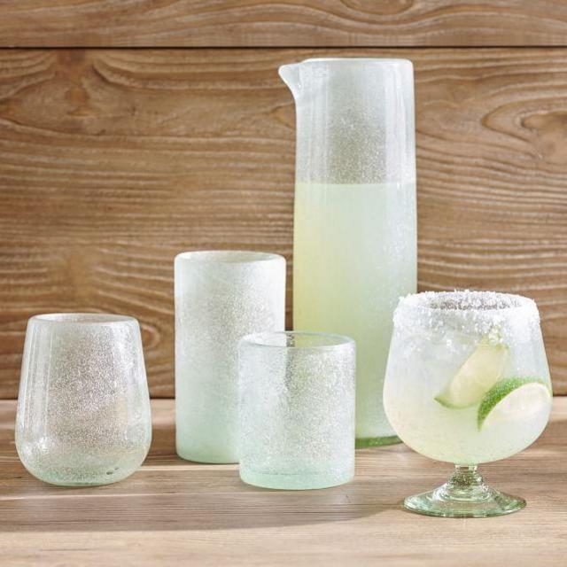 Handcrafted Recycled Sea Glass Drinkware Collection