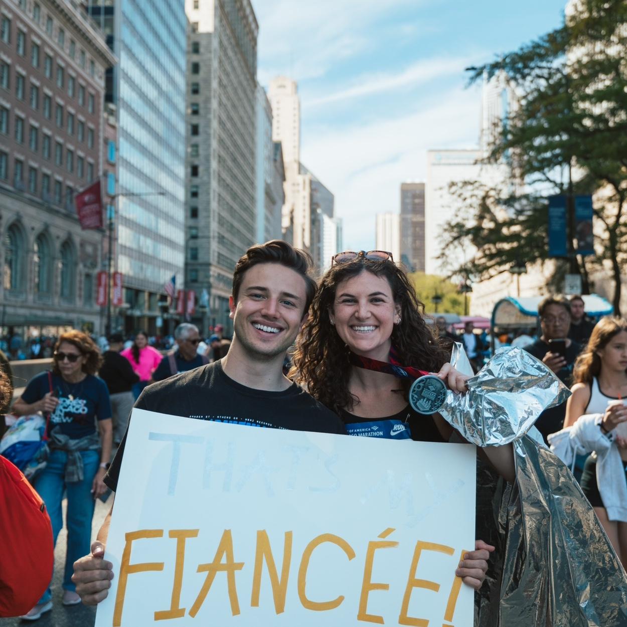 running my first marathon during engagement weekend!