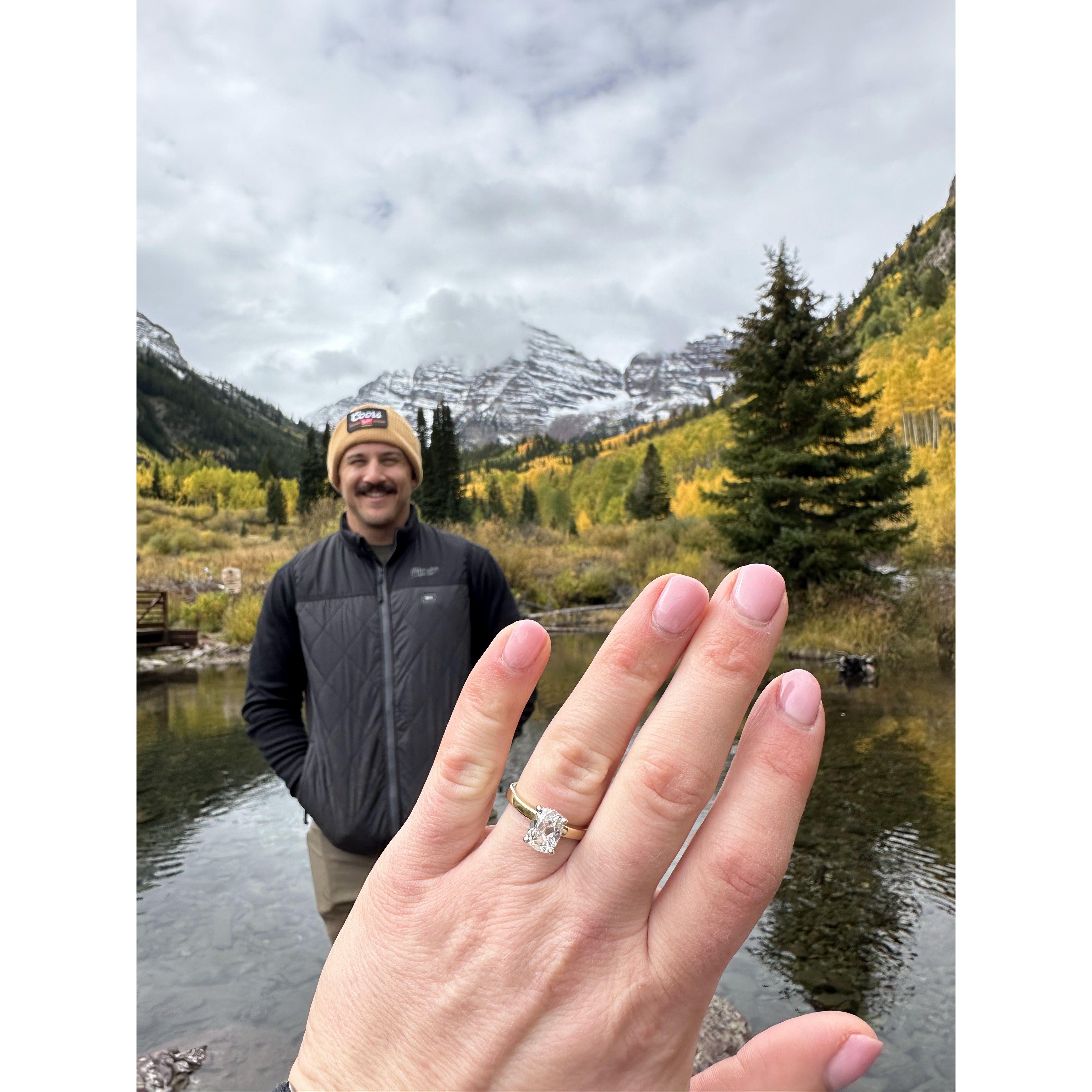 Maroon Bells in Aspen, CO (the day after we got engaged!)