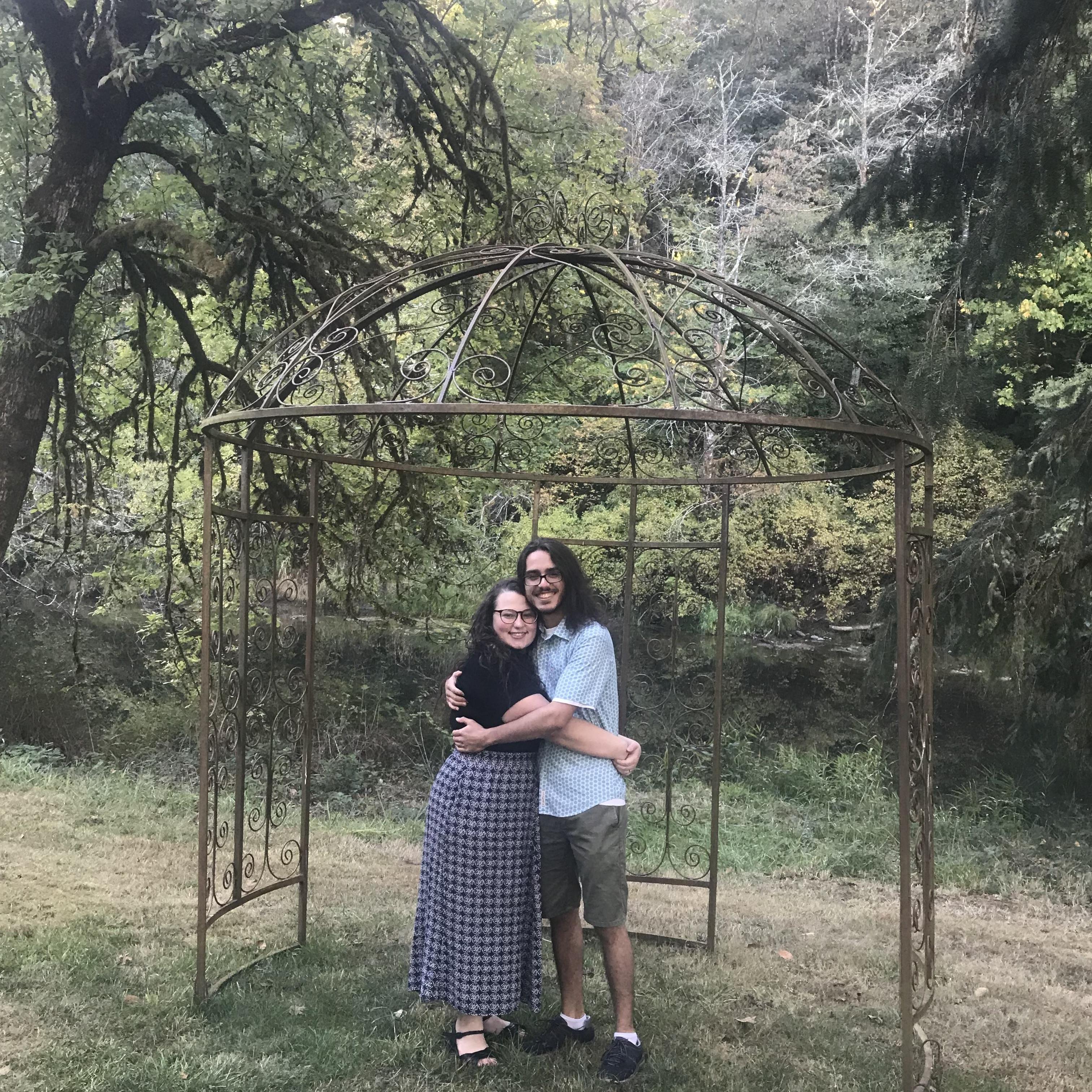 Beautiful wrought iron arch, under which we will be saying "I do".
