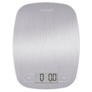 Greater Goods - Digital Kitchen Scale/Food Scale - Ultra Slim, Multifunction, Easy to Clean, Large Display (Silver) (Stainless Steel)