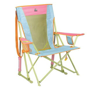GCI Outdoor Comfort Pro Rocker Camping Chair | Portable Folding Rocking Chair with Durable Armrests & Drink Holder — Sweet Tea