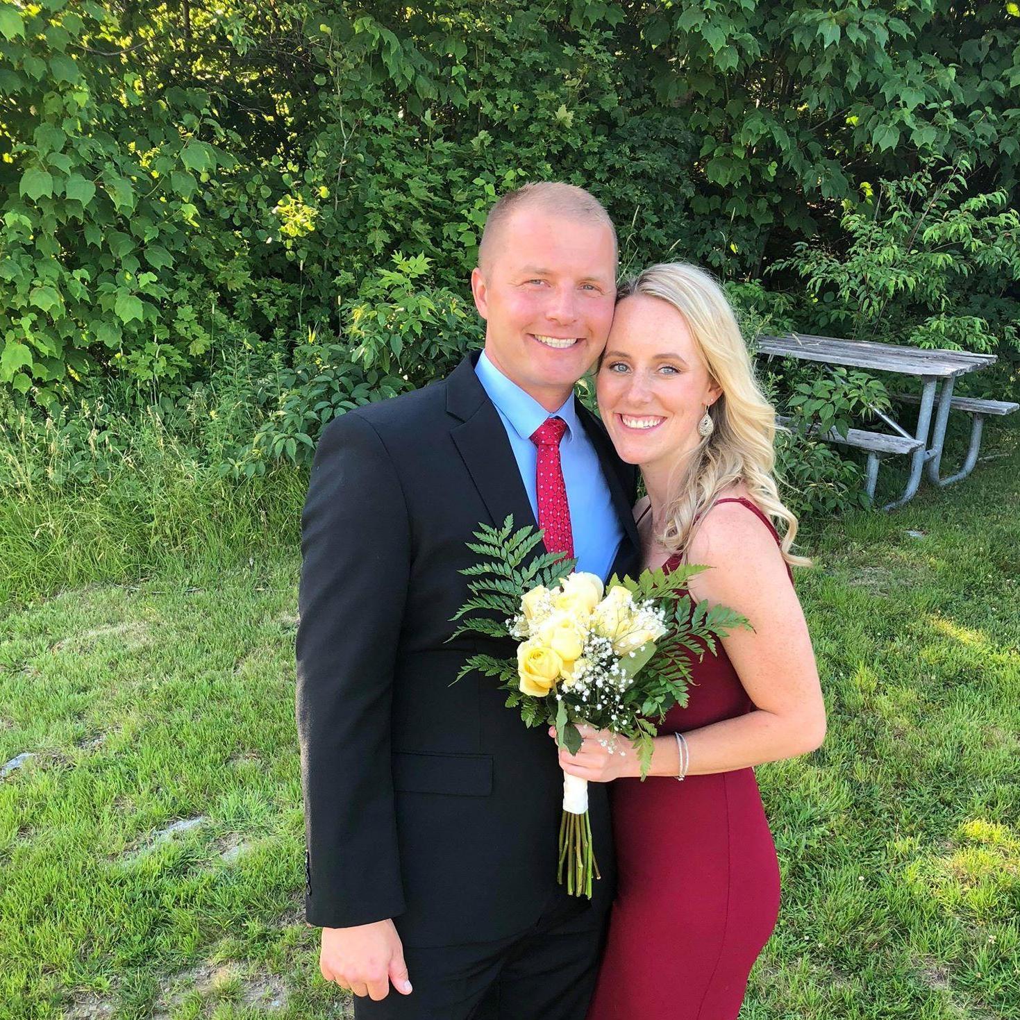 All dolled up for Chelsea's wedding 7/21/18!