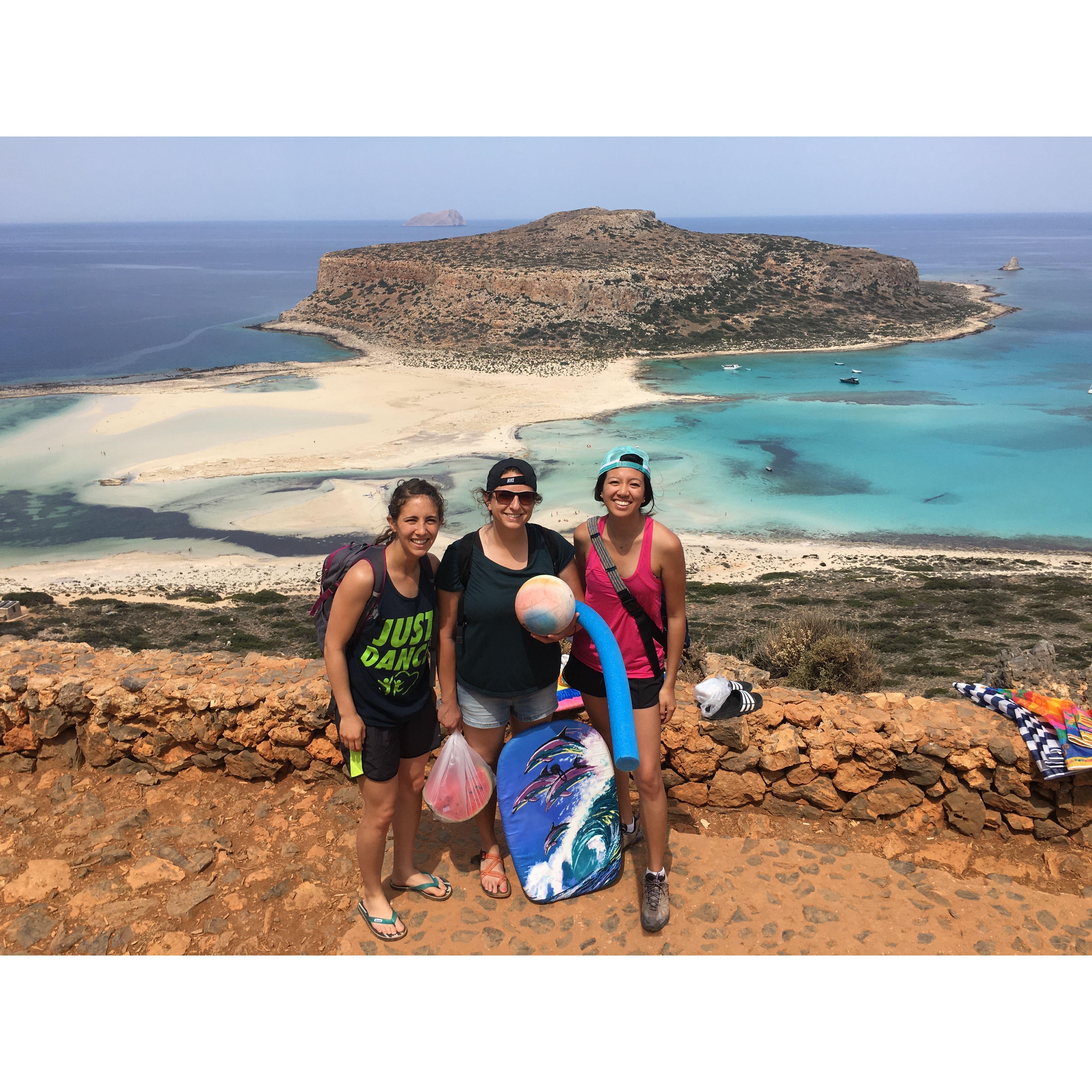 Some gorgeous beach in Greece. Amie carried a watermelon up and down the mountain for us.
