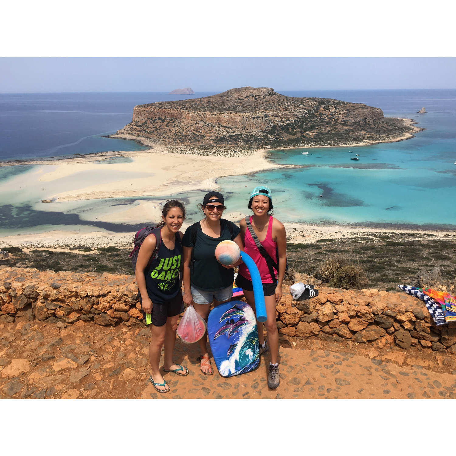 Some gorgeous beach in Greece. Amie carried a watermelon up and down the mountain for us.