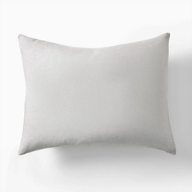 European Flax Linen Standard Sham, Frost Gray
