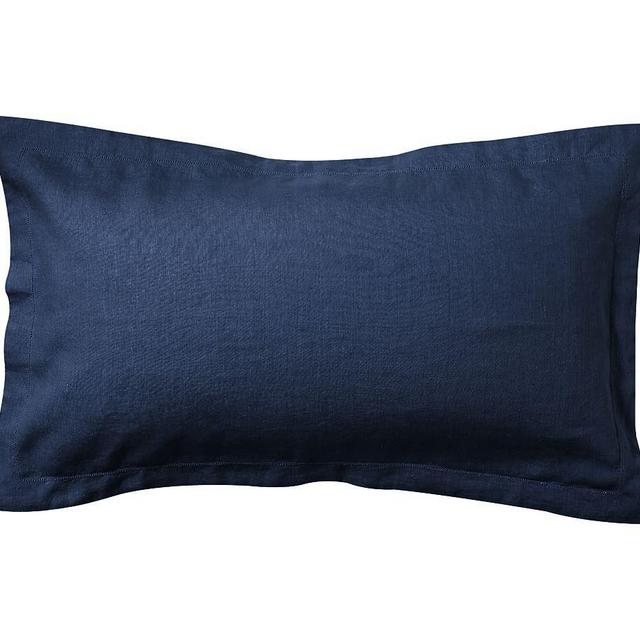 Belgian Flax Linen Sham, King, Midnight