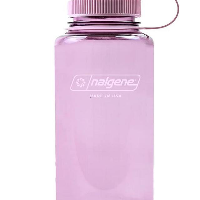 Nalgene Sustain Tritan BPA-Free Water Bottle Made with Material Derived from 50% Plastic Waste, 32 OZ, Wide Mouth, Cherry Blossom