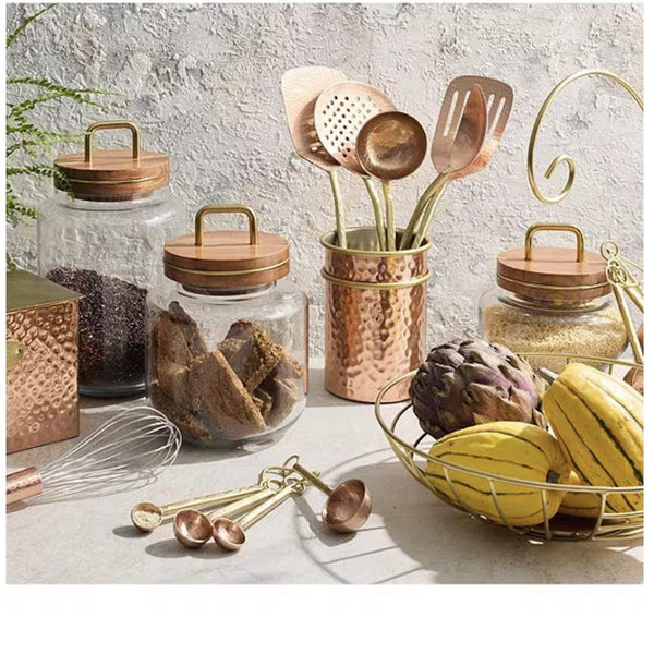 Southern Living Glass Canister with Acacia & Gold Metal Lid | Dillard's