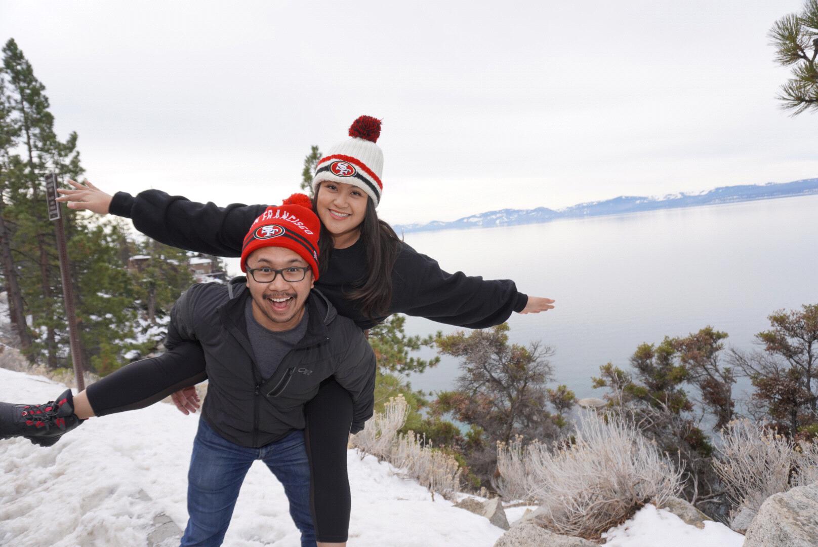 This is us. In our element in Tahoe.