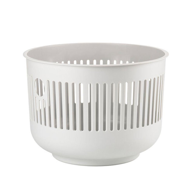 Ume Small Laundry Open Basket, Soft Grey