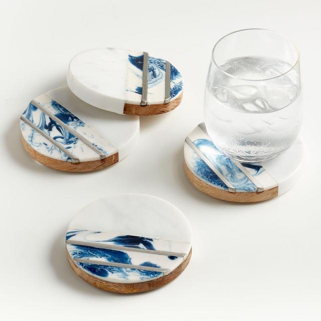 Sky Inlay Coasters, Set of 4