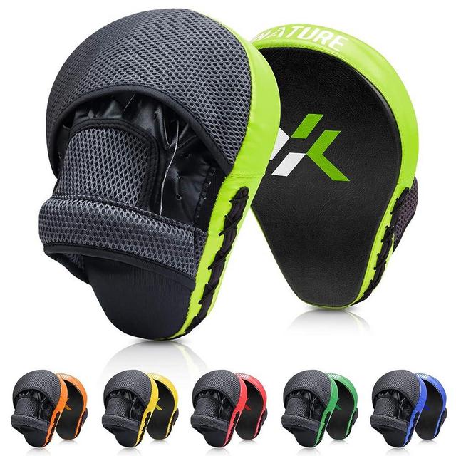 Xnature Essential Curved Boxing MMA Punching Mitts Boxing Pads w/Gift Box Hook & Jab Pads MMA Target Focus Punching Mitts Thai Strike Kick Shield for X'Mas Gift
