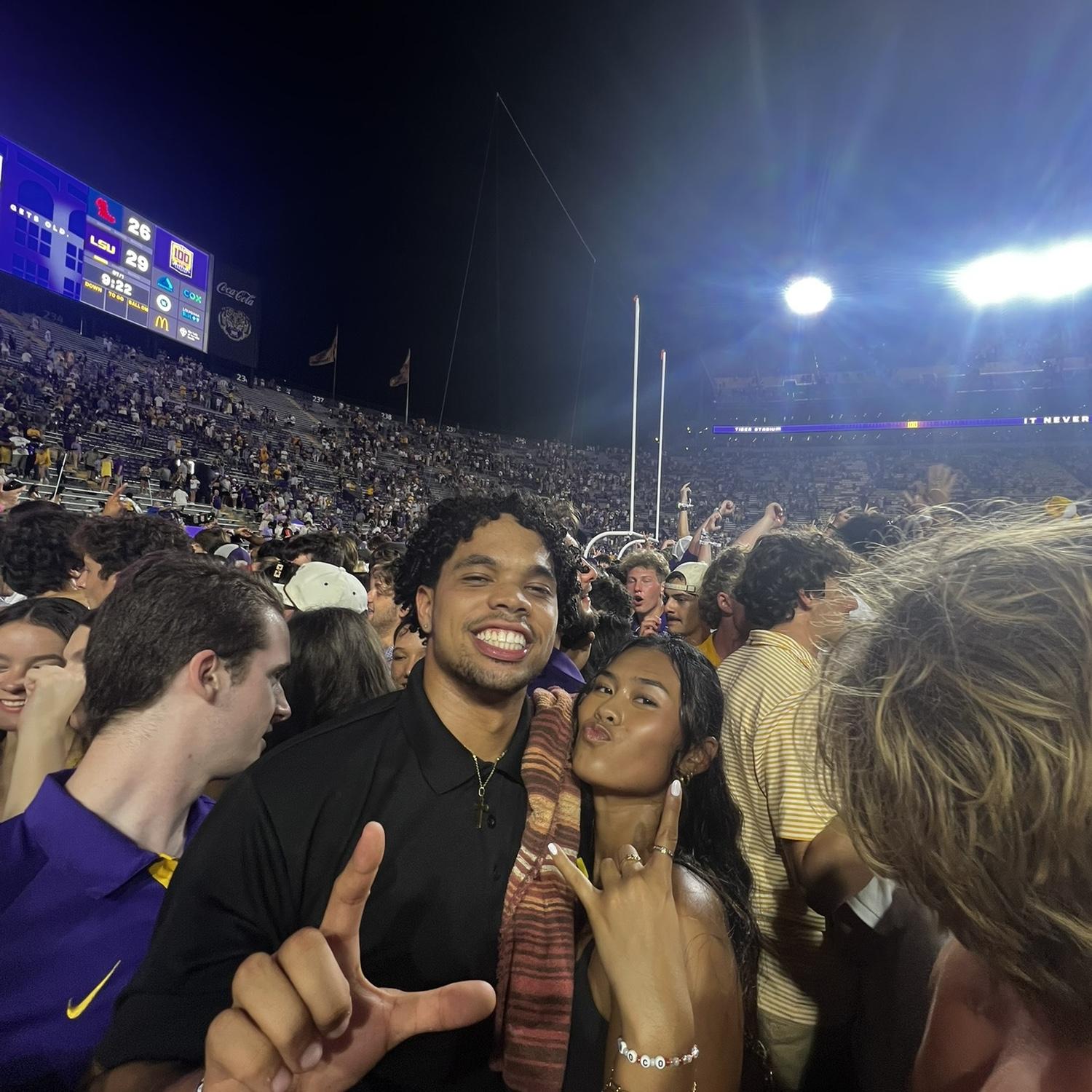 Storming the field at LSU vs Ole Miss!