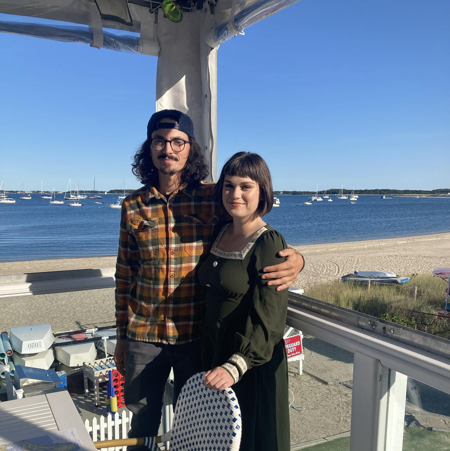 Our first trip to Cape Cod together, September 2022. Lunch at the Hyannnis Yatch Club.