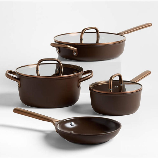 ZWILLING ® Milano Brown Ceramic Non-Stick 7-Piece Cookware Set