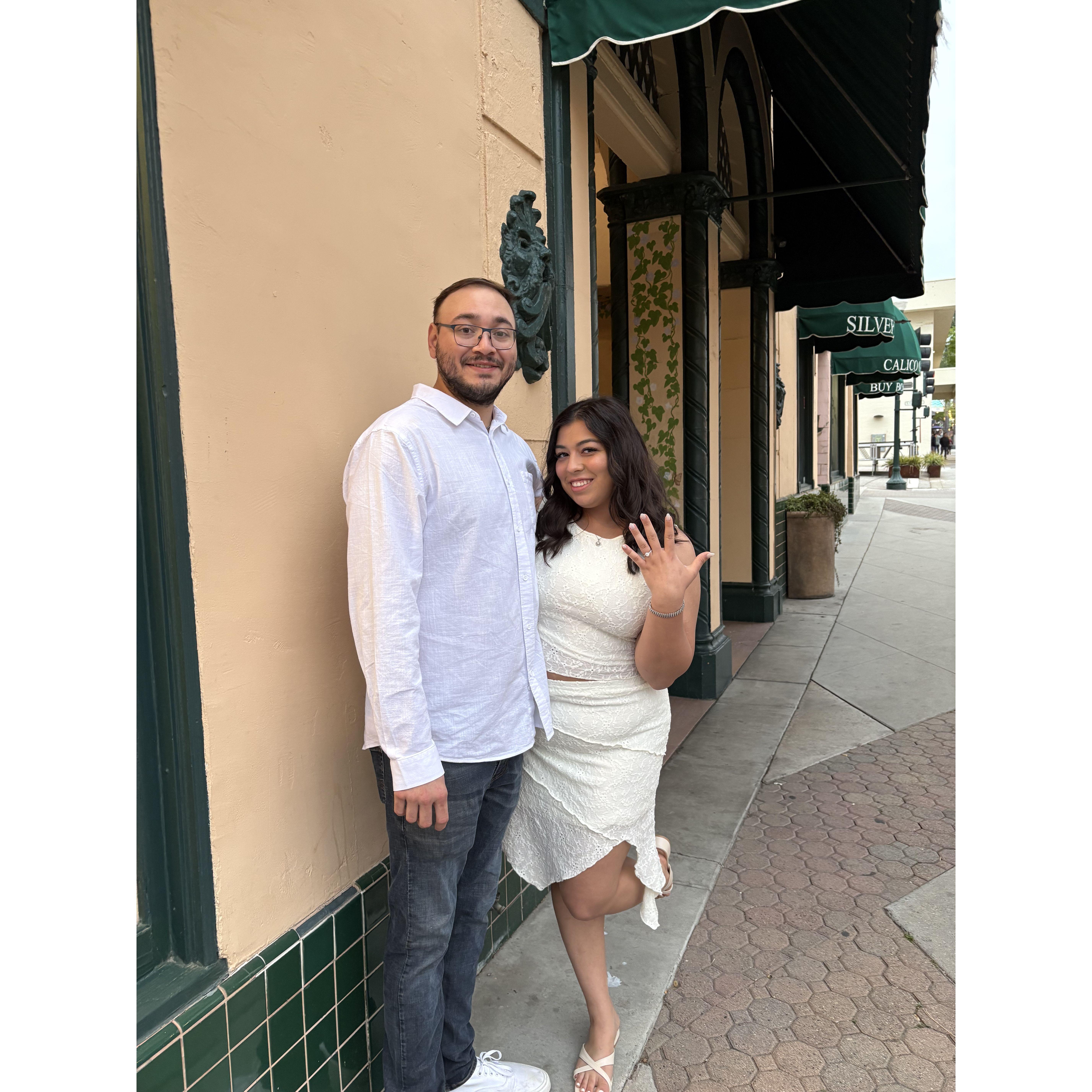 This is right after we got engaged!