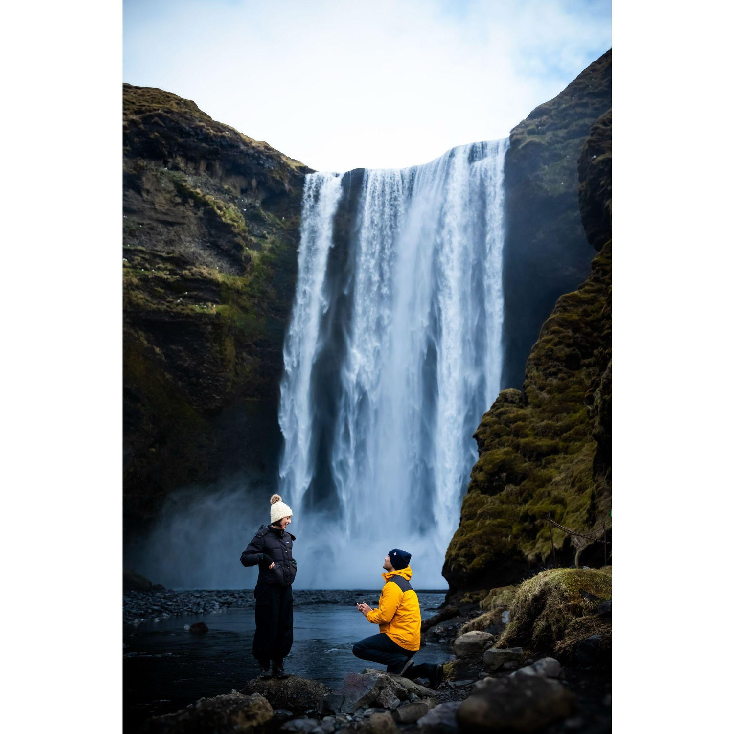 Albert proposing in Iceland