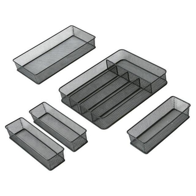 Seville Classics 5-Piece Mesh Drawer Organizer