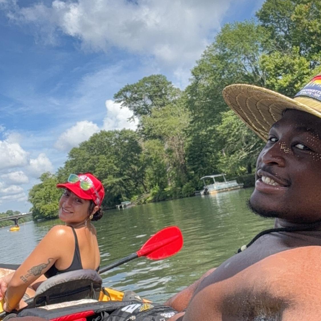 Kayaking in the Chattahoochee River.