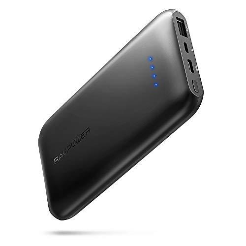 USB C Power Bank RAVPower 10000mAh Portable Charger, Ultra-Slim 10000 Phone Charger with 5V/3A Type-C Port Power Pack Battery Pack for Nintendo Switch, Galaxy S8, Google Pixel 2, Iphone, iPad and More