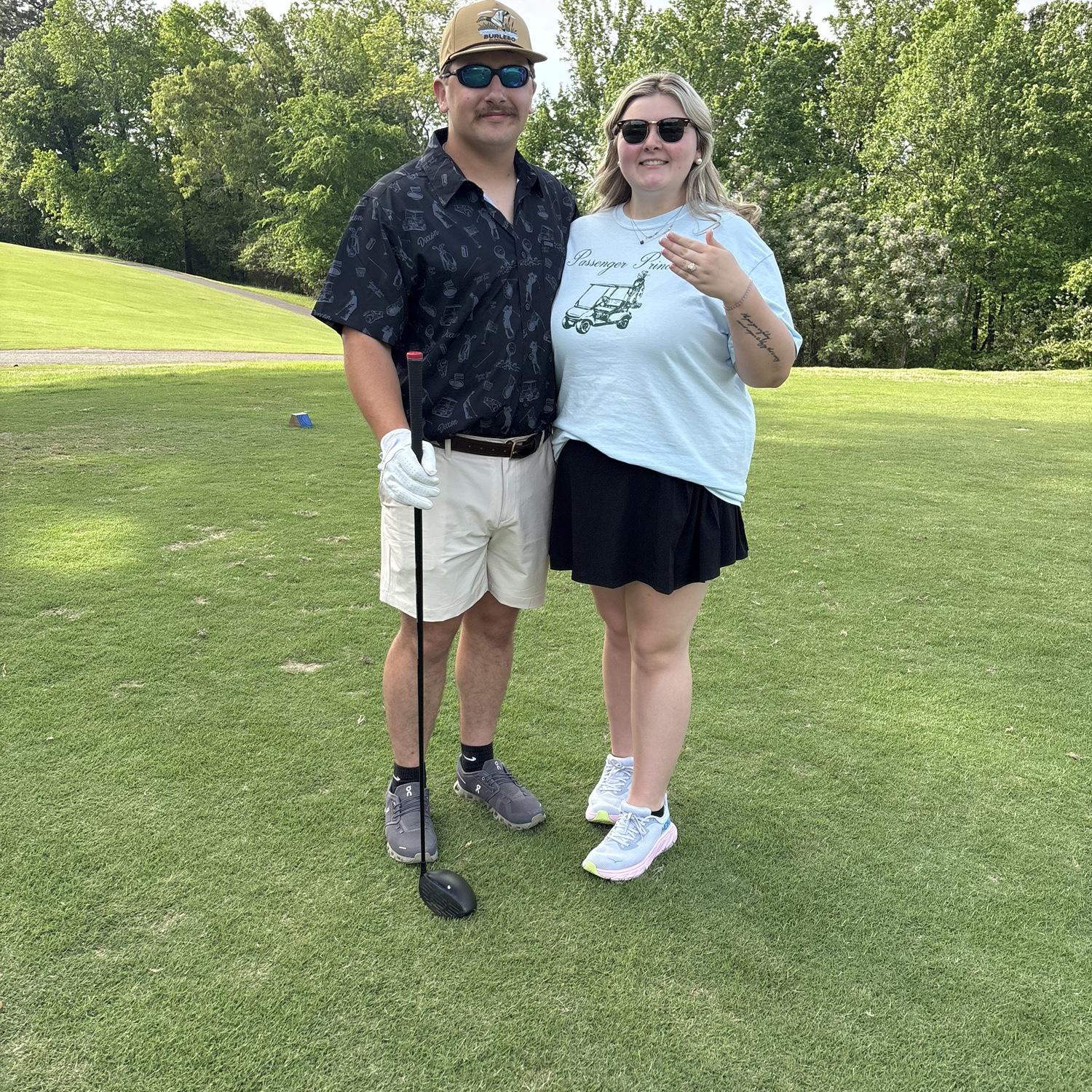 Best golf day ever - day after the proposal