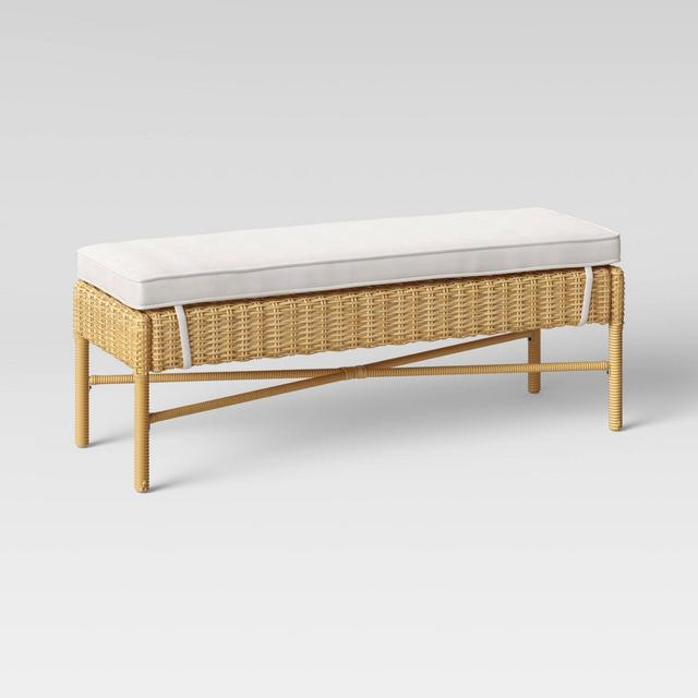Eliot Closed Weave Patio Dining Bench - Threshold™