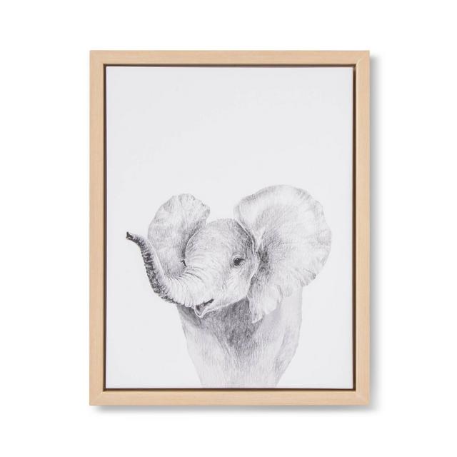 11x14 Framed Canvas Elephant - Cloud Island™