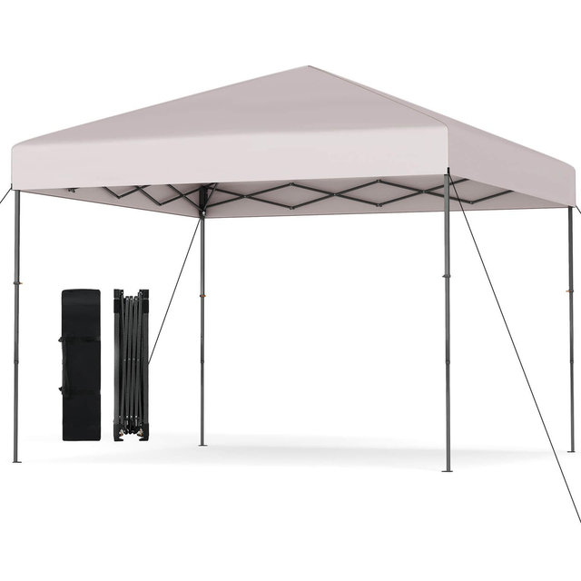 Costway 10 X 10 FT Pop up Canopy Tent with Portable Carrying Bag 8 Stakes 4 Wind Ropes