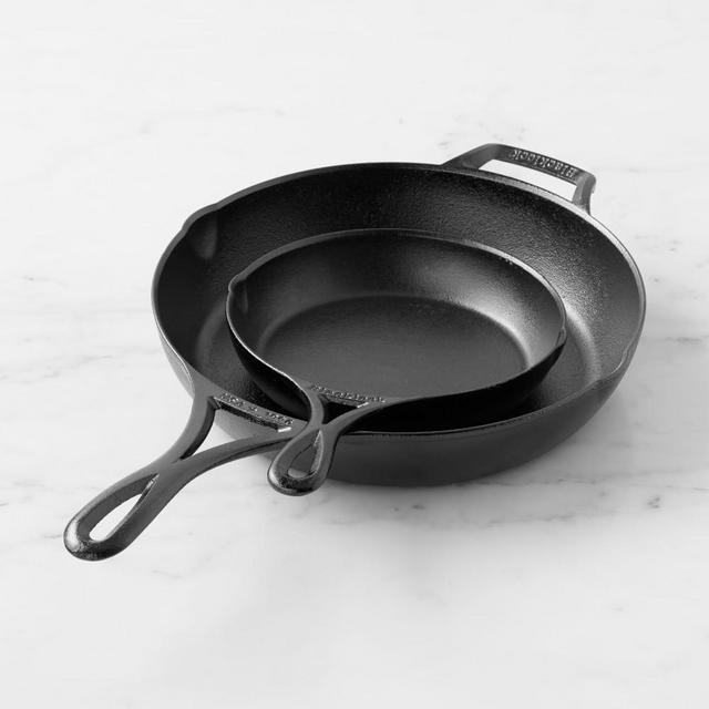 Lodge Blacklock Triple Seasoned Cast-Iron Skillet Set, 7" & 10"