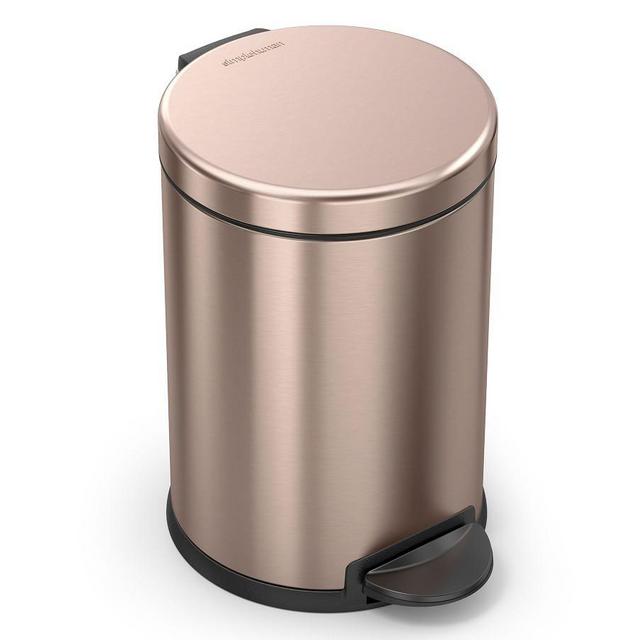 Rose Gold Simplehuman® Trash Can, 4.5 Liter