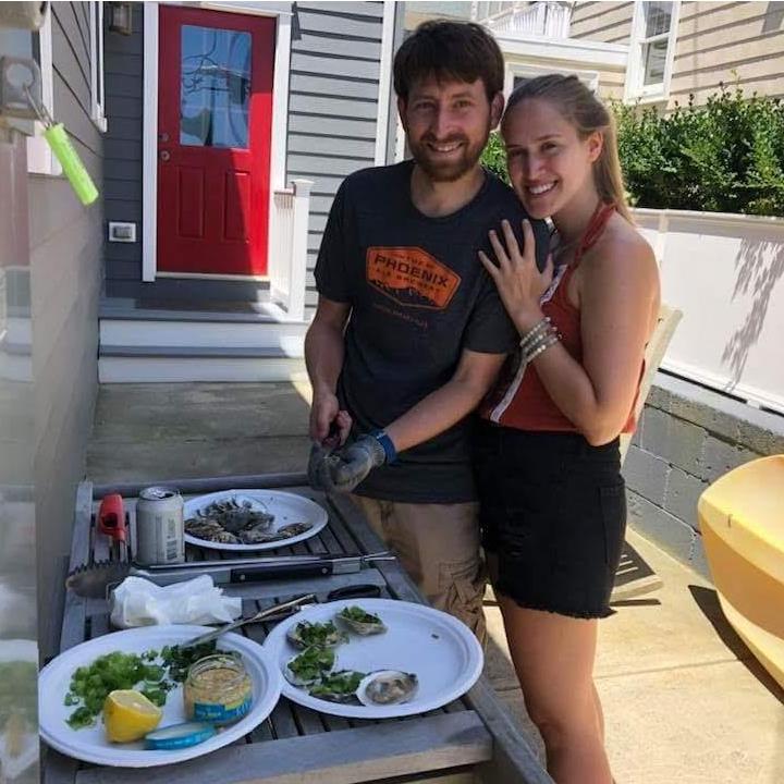 Shucking oysters in Margate City, NJ