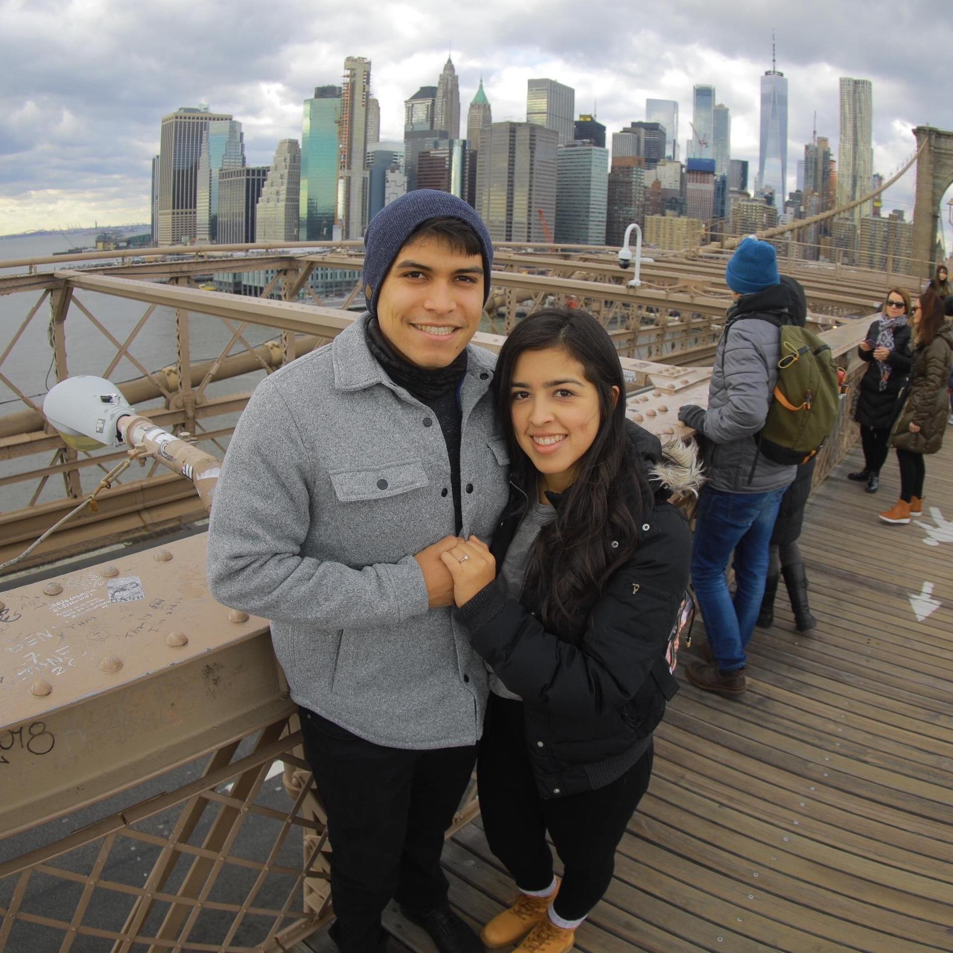 Taking in New York City the day after our engagement.