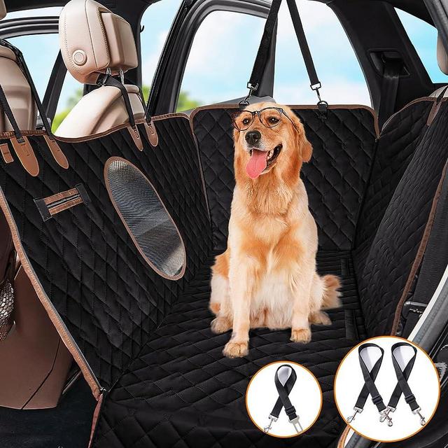 LOOBANI Dog Seat Cover for Back Seat, Waterproof Dog Car Seat Cover Keep Car Clean & Tidy Anti-Scratch Dog Hammock for Car, Back Seat Protector for Dog for Road Trip, Fits for Cars SUV & Truck