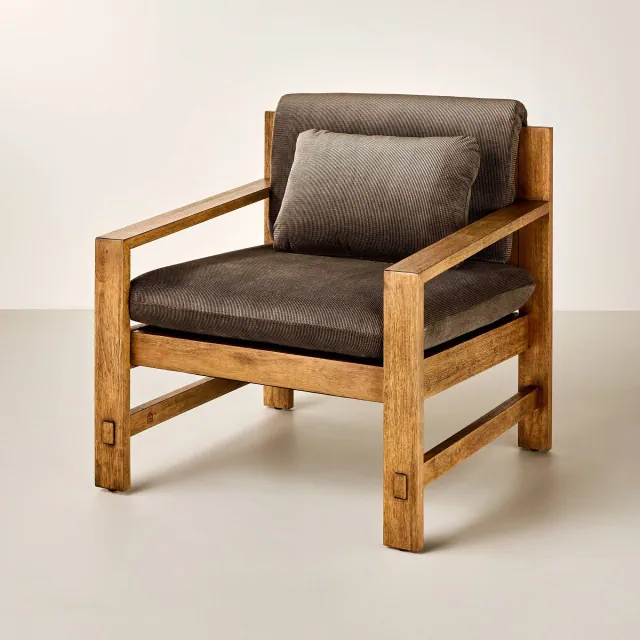Wood Frame Upholstered Arm Chair - Hearth & Hand™ with Magnolia Furniture