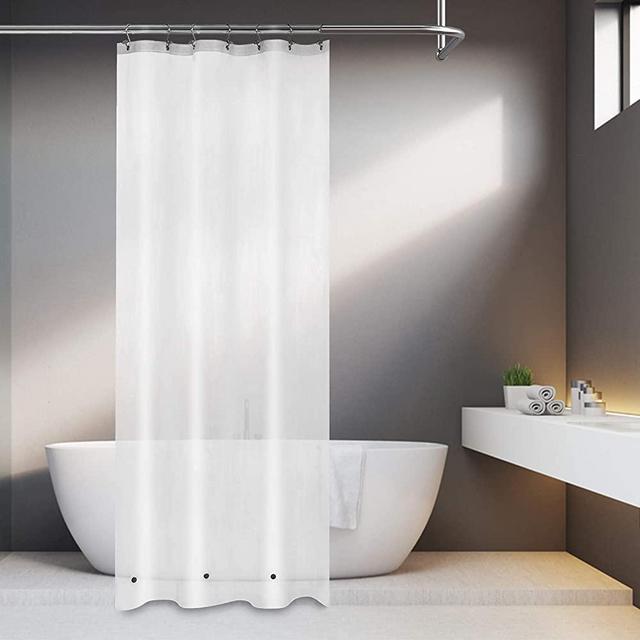 Small Stall Shower Curtain Liner with 3 Magnets 36 x 72 inch, Frosted PEVA 8G Thick & Heavy Duty, Waterproof, 36x72, Frost