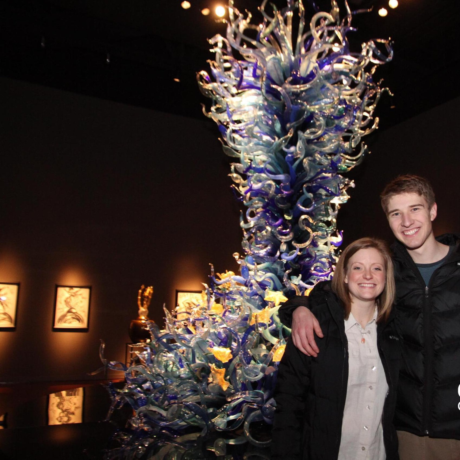 Chihuly Museum in Seattle. Connor's first birthday gift to Kate. February 2014.