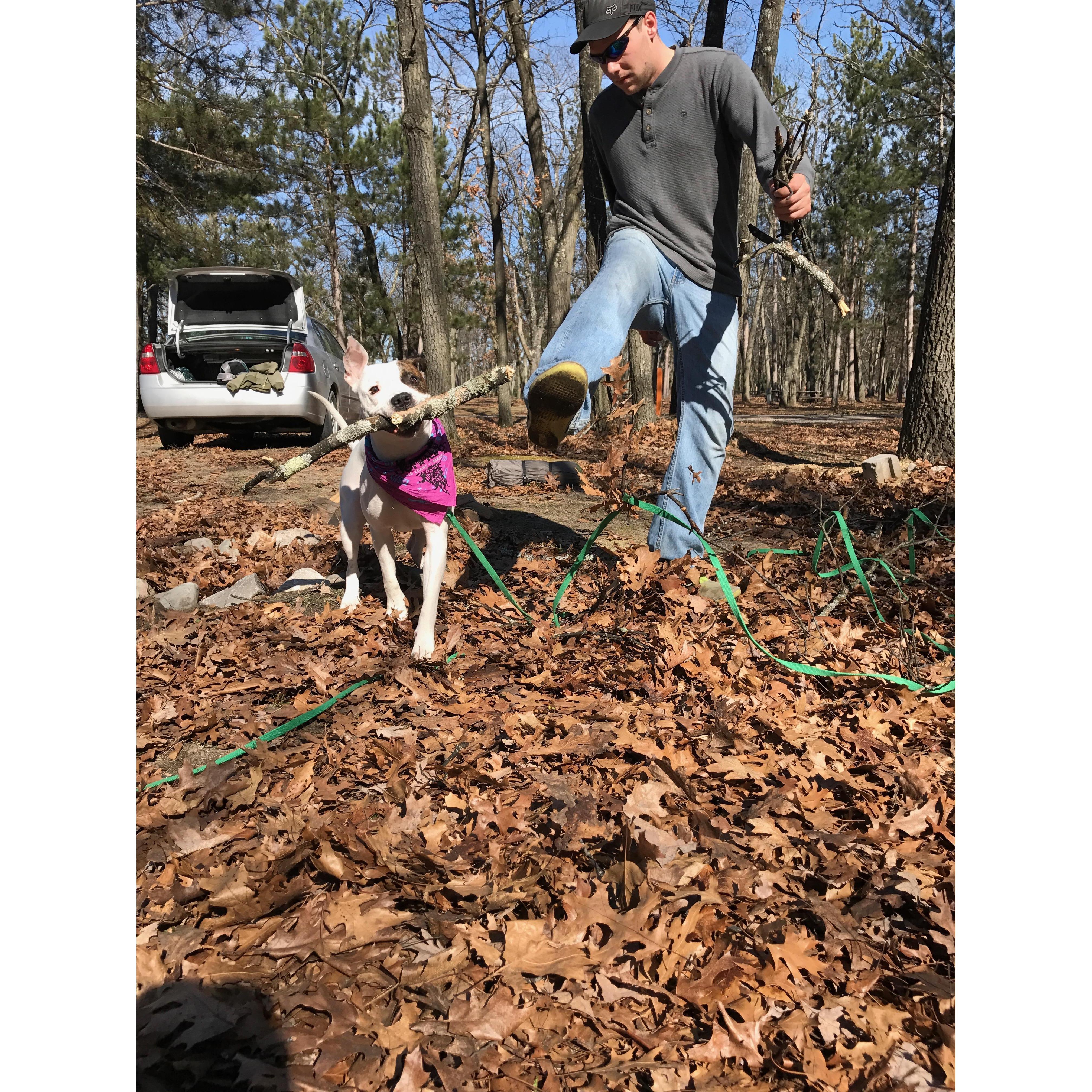 Reg's first camping trip!