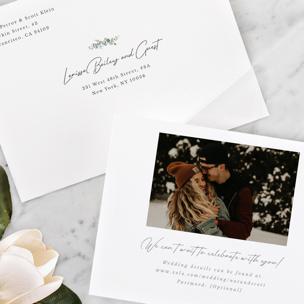 Verde Multiphoto | White | Zola Save The Dates