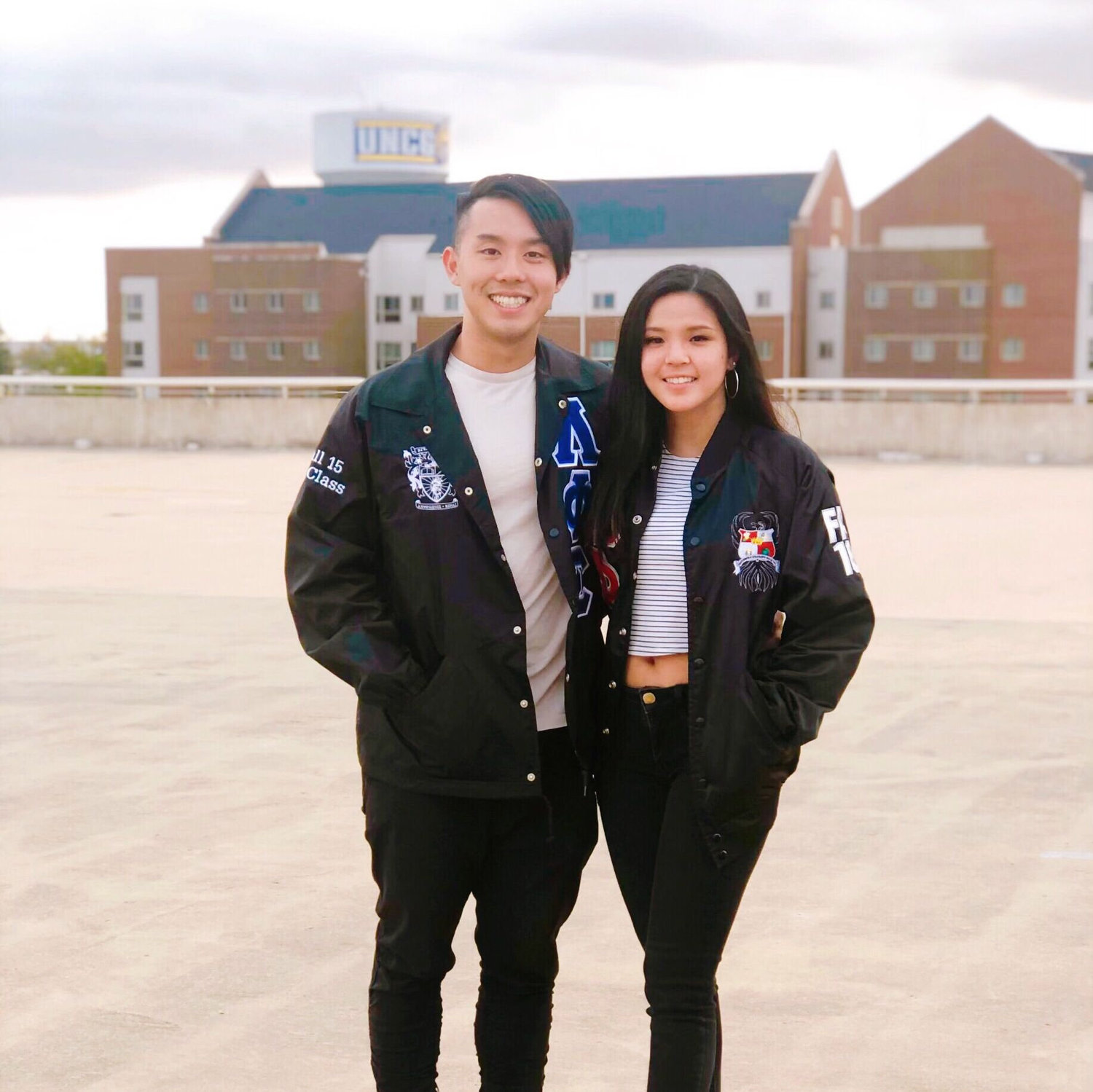 Are we in greek life? First photo wearing our letters