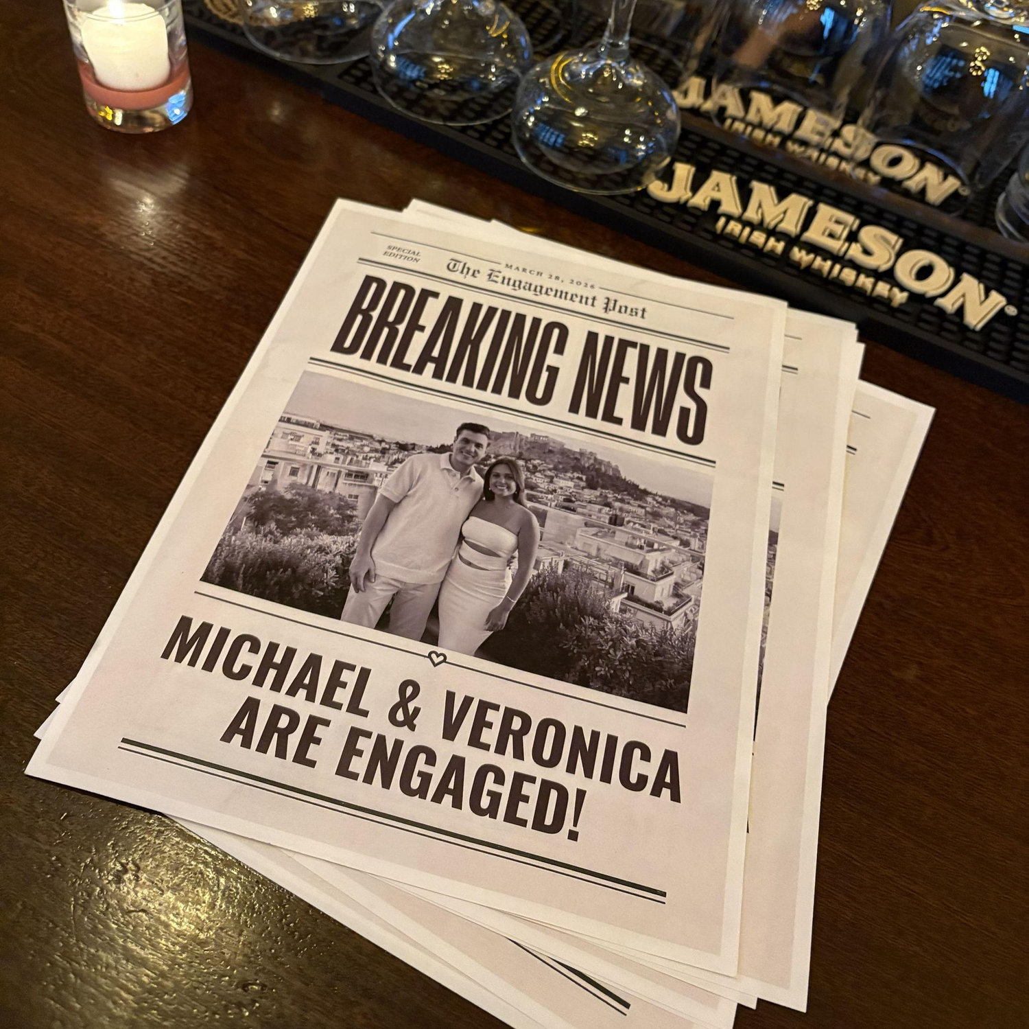 The night we got engaged!