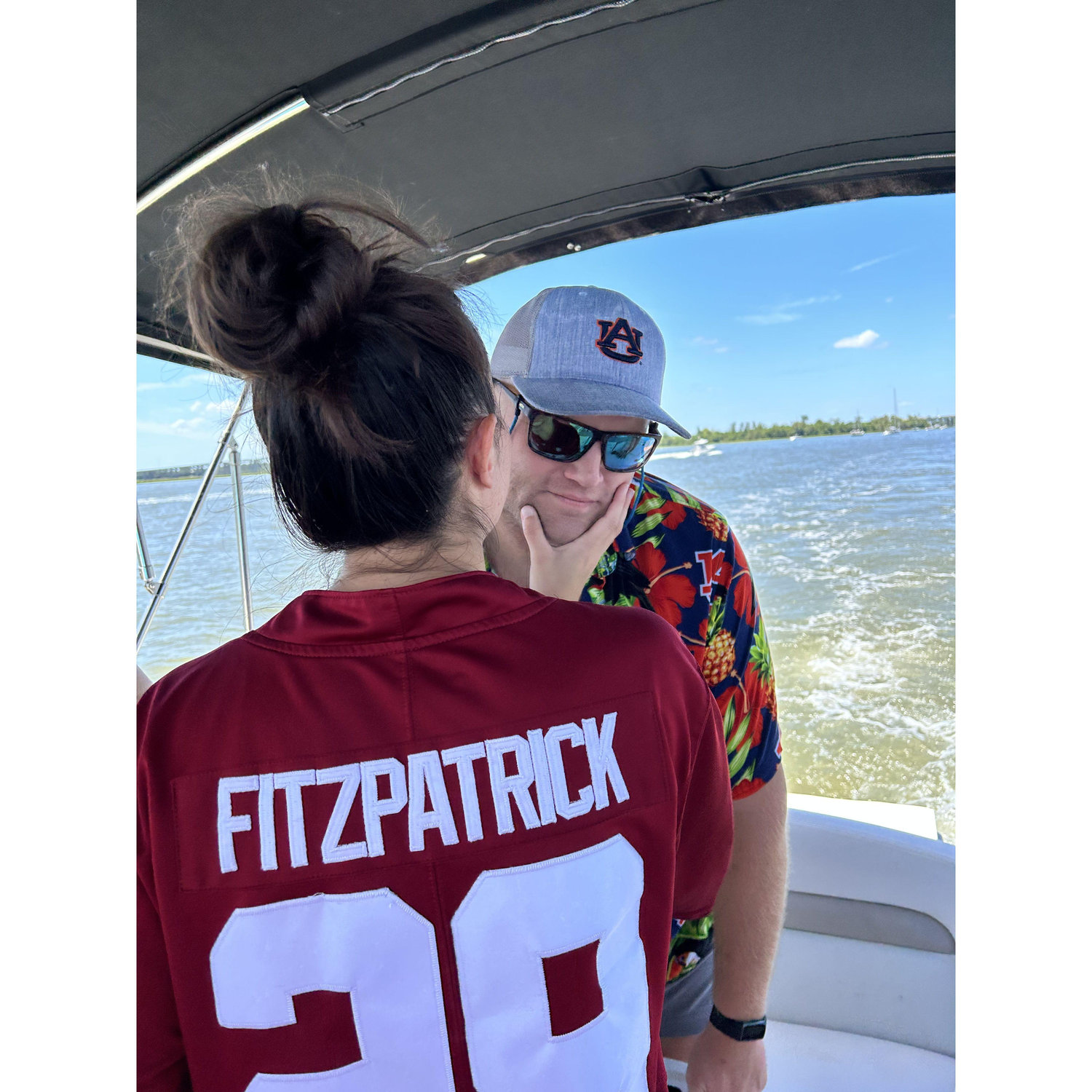 A day on a boat for our friend, Zack's, birthday. Can you tell there was football being played that day?
