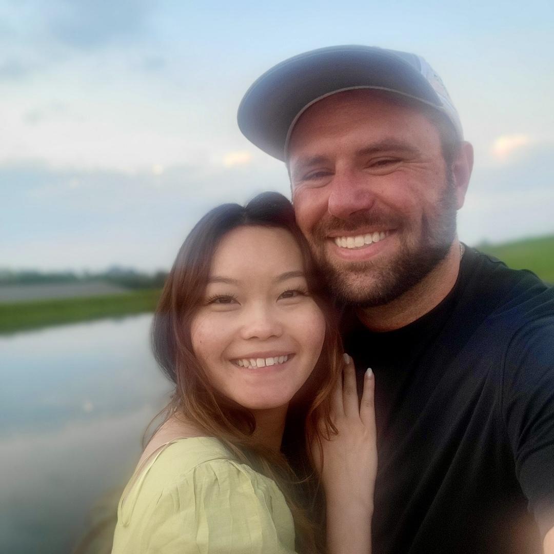 Enjoying A beautiful summer’s day by the pond at Dads barn.