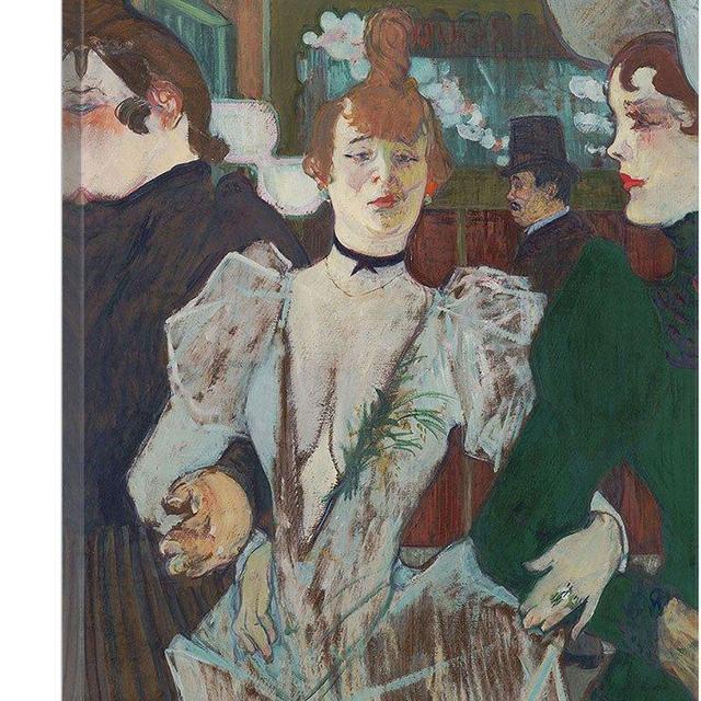 ARTCANVAS La Goulue at The Moulin Rouge with Two Women 1892 Canvas Art Print by Henri De Toulouse-Lautrec - 12" x 8" (0.75" Deep)