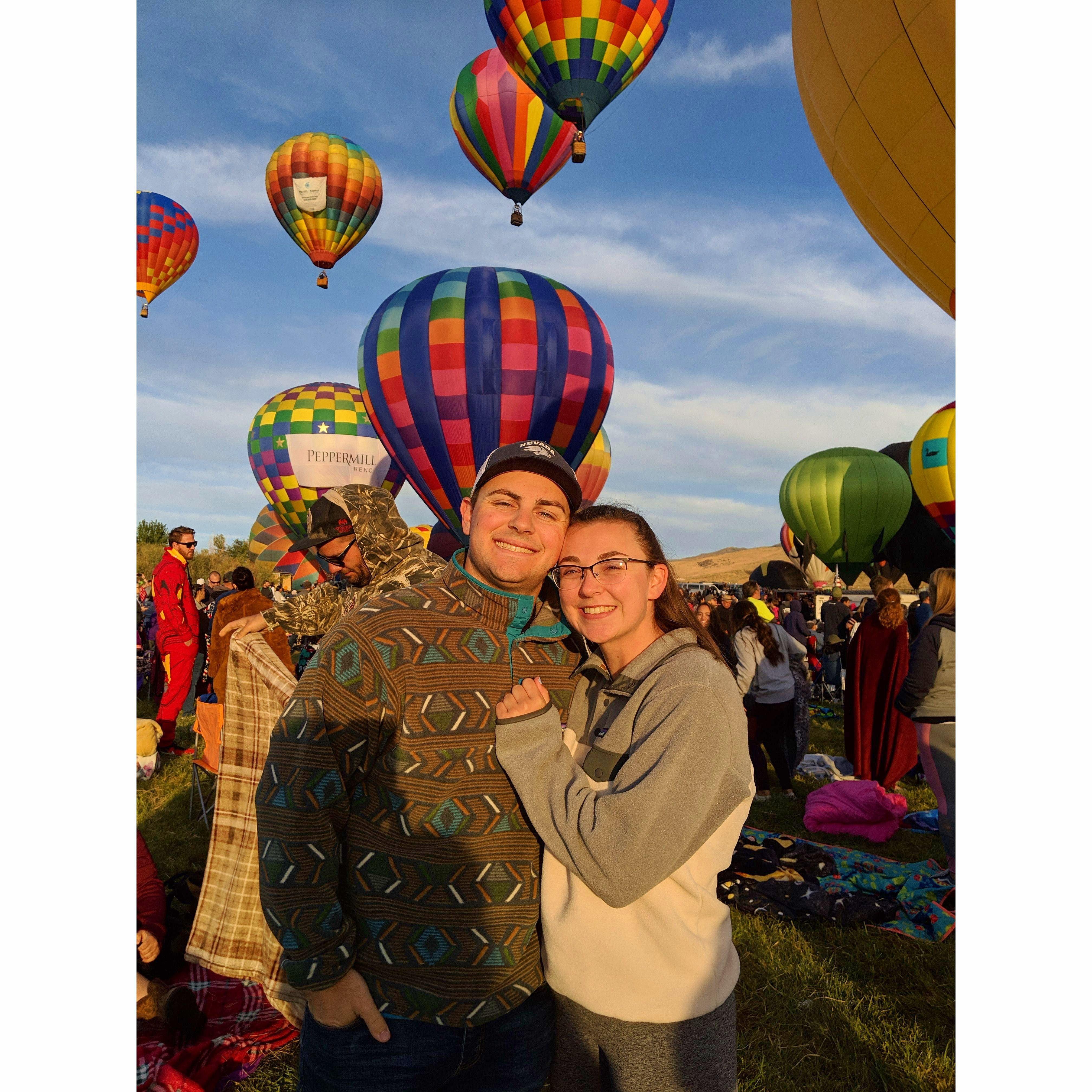 Our first Balloon Races, 4 days after we "made it official."