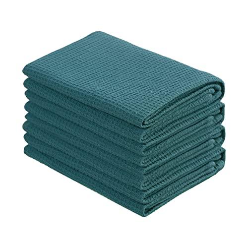 PY HOME & SPORTS Dish Towel Set, 100% Cotton Waffle Weave Kitchen Towels 4 Pieces, Super Absorbent (17 x 25 Inches, Set of 4)